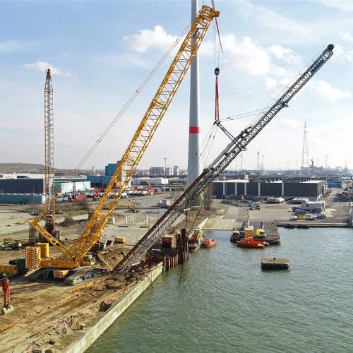 Liebherr LRH 600 with fixed leader Piling and drilling rig