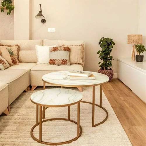 white nesting  table