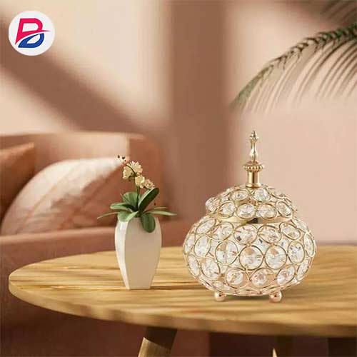 Hollow crystal jewelry storage box