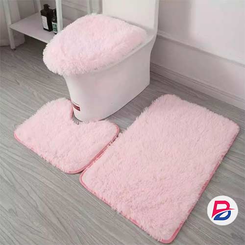 3pc fluffy toilet seat