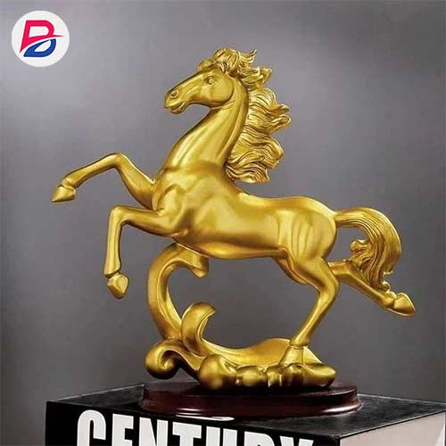 Gold horse statue