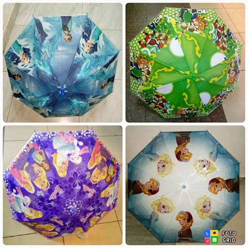 cartoon themed umbrellas