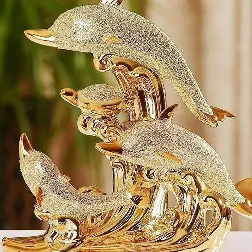 Gold dolphine decor