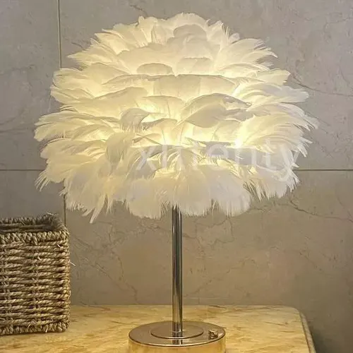 Led modern  Nordic feather night lamp