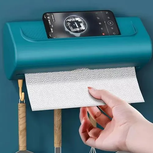Kitchen tissue cling foil dispenser