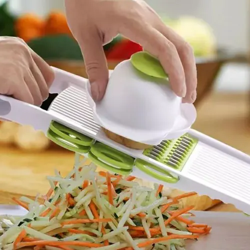 Multifunctional  white and green vegetable 5 in 1 grater