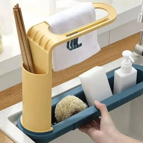 Expandable telescopic sink  holder organizer