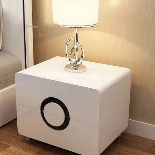 White Classy 2 drawer Bedside Cabinet