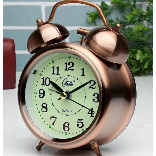 Stainless Steel Luxurious vintage alarm clock