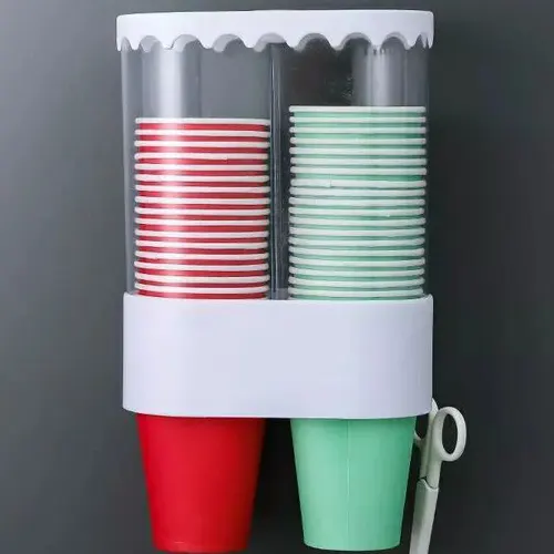 Clear Twin disposable cups holder