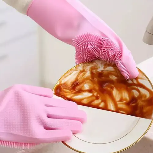 New design silicone cleaning gloves
