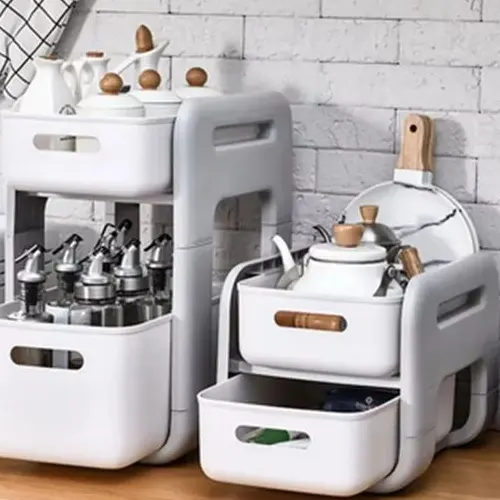 2Tier white plastic Storage Rack