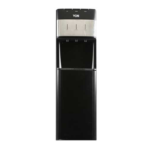 Von Water Dispenser Compressor Cooling with Fridge - Black