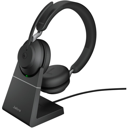 Jabra Evolve2 65 LINK380A MS Stereo Wireless On-Ear Headset with Stand
