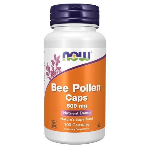 Now Foods Bee Pollen, 100 Caps 500 mg.