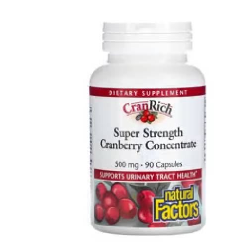CranRich, Cranberry Concentrate, Super Strength, 500 mg, 90 caps