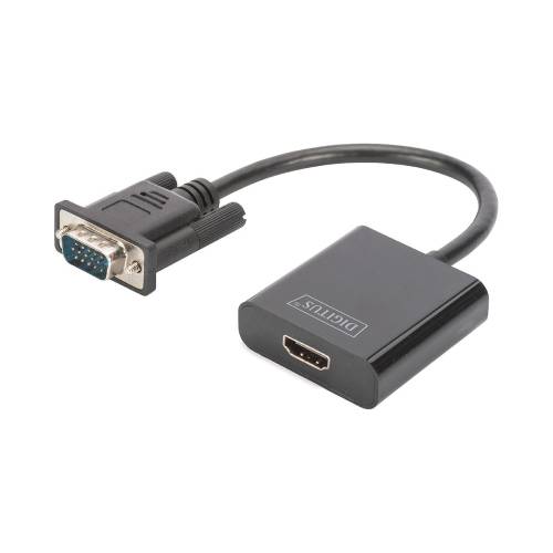 VGA to HDMI Converter with Female Micro USB & Audio Port