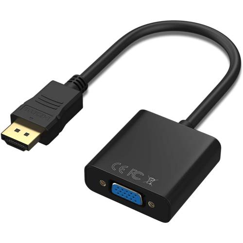 HDMI to VGA Adapter 1080p with Audio Cable Compatible Desktop - Laptop
