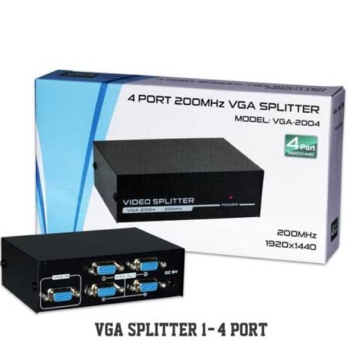 4 Port 200MHz VGA Splitter VGA-2004  Sharing Switch Box
