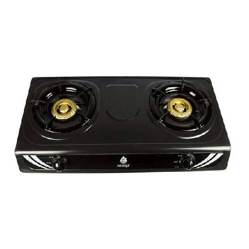 Nunix Double Gas Burner Table Top Stove Stainless Steel