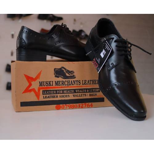 Dotted sharp Laced Muski leather shoe Size 39-45