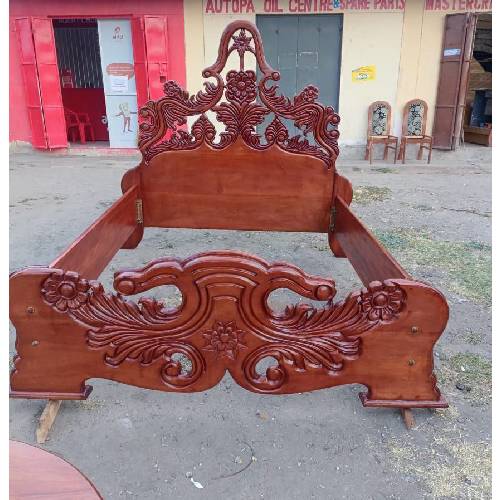 Pure solid mahogany queen and king size butterfly bed