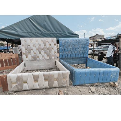Blue 5 by 6 Chester Bed  plus free Bedside drawer