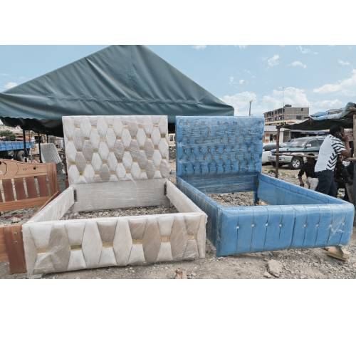 Blue 5 by 6 Chester Bed  plus free Bedside drawer