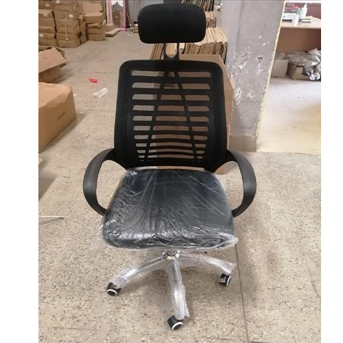 360 Rotating Headrest Black Office Chair