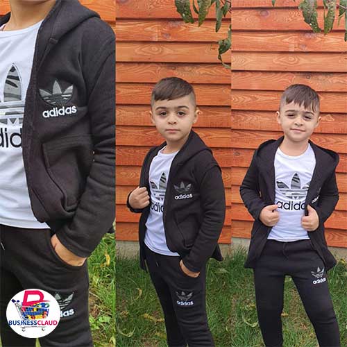 Adidas hooded plus trouser for boy child, kids wear, koki classy outfits