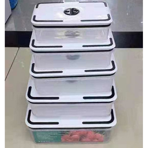 Fridge Containers 5 in 1 with White Lids - Organize and Preserve Your