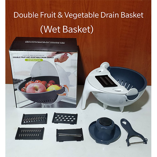 Double Fruit and Vegetable Drain Basket/ wet Basket