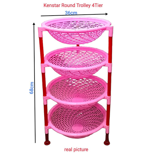 Kenstar Round Trolley 4-tier - Streamlined Storage with Style