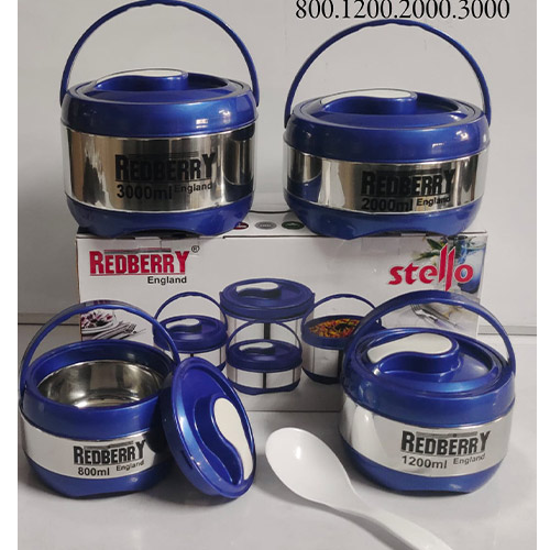 Redberry Stello Stainless Steel Insulated Hot Pot Set of 4pcs