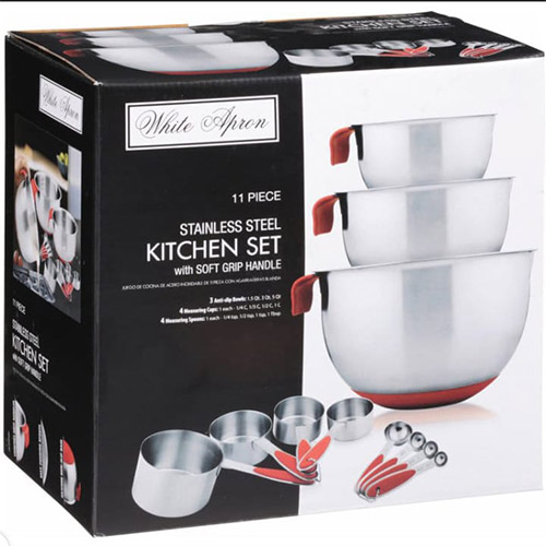 Stainless Steel Kitchen Set With Soft Grip Handle