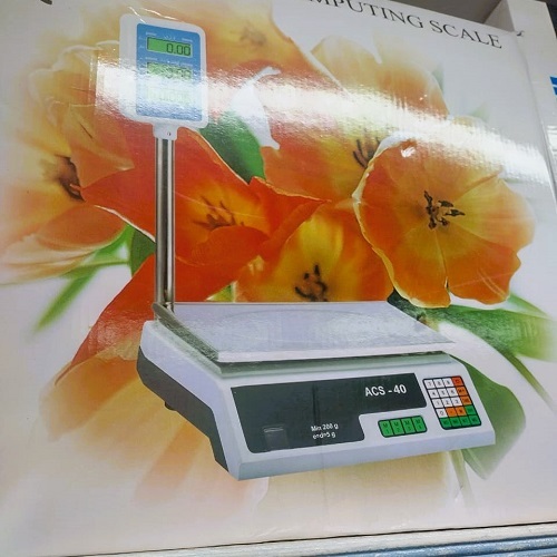 Digital price computing scale with batterries