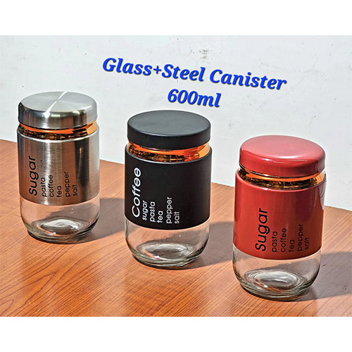 Glass Steel Canister - Functional Kitchen Storage