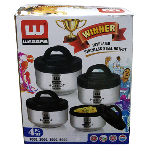 Weggas Insulated Stainless Steel Hot Pot 1000/2000/3000/5000ml