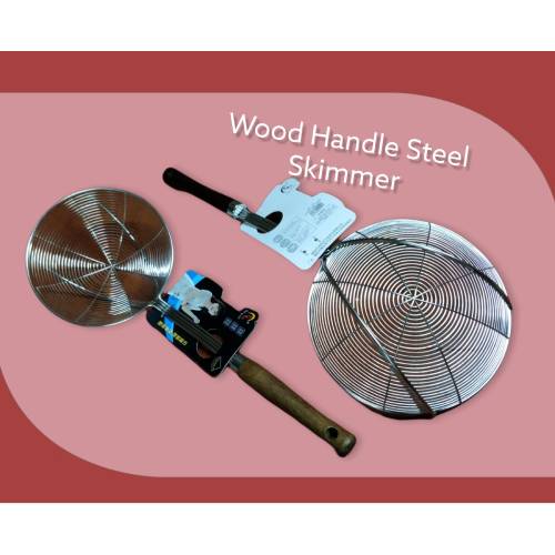 Bao Wood Handle Steel Skimmer 20cm