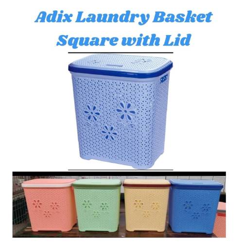 Adix Laundry Basket With Lid Square