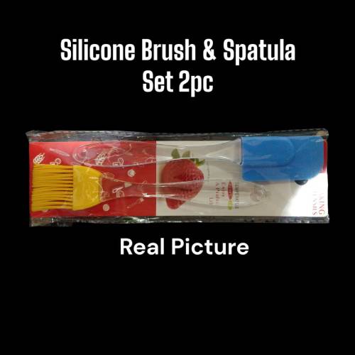 Silicone Brush & Spatula Set 2pc
