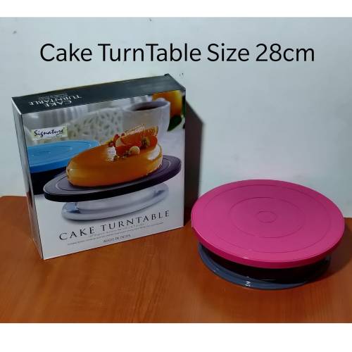 Signature Plastic Cake Turntable 28cm White