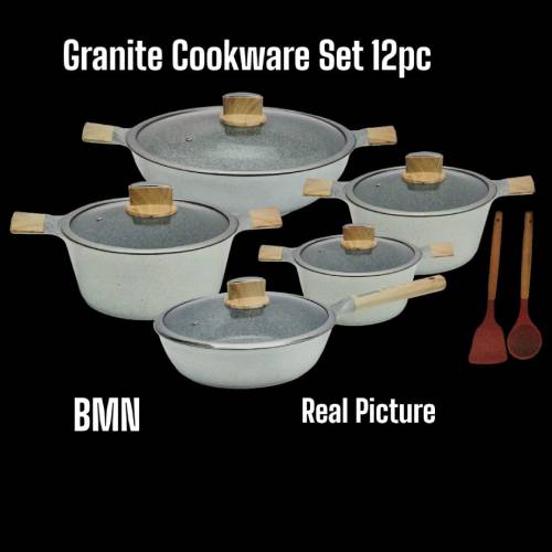 BMN Granite Cookware Set 12pcs