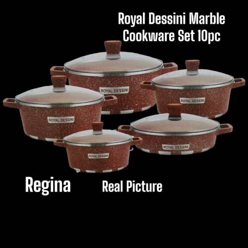 Royal Dessini Marble Cookware Set 10pcs
