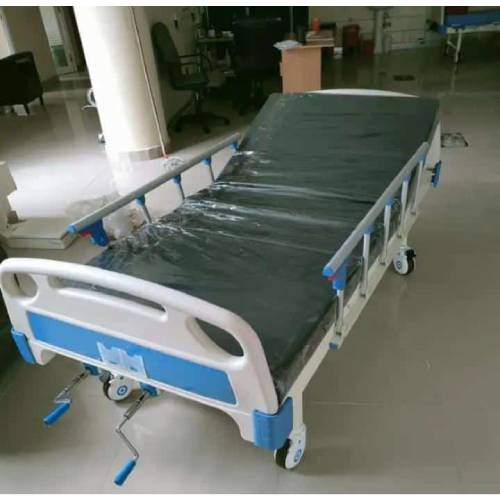 Hospital  Bed with PVC protected mattress/Double crank bed