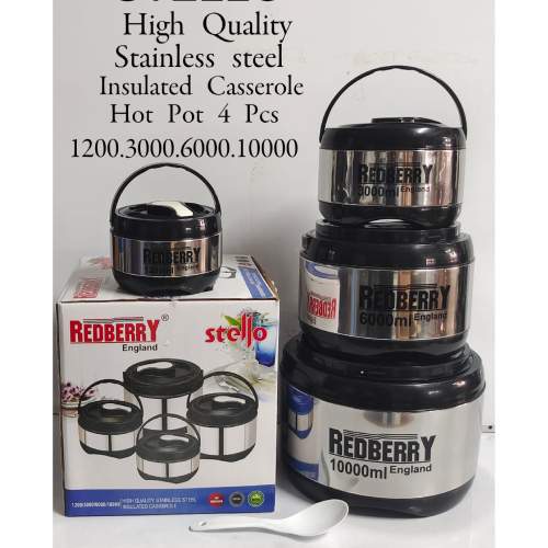 Premium Redberry Stello Stainless Steel Insulated Hot Pot