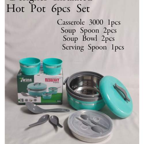 Redberry Insulated Hotpot Twins 3000 set of 6pcs