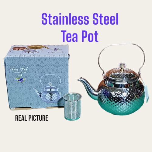 Stainless Steel 2.0L Tea Pot/kettle Gold/Silver