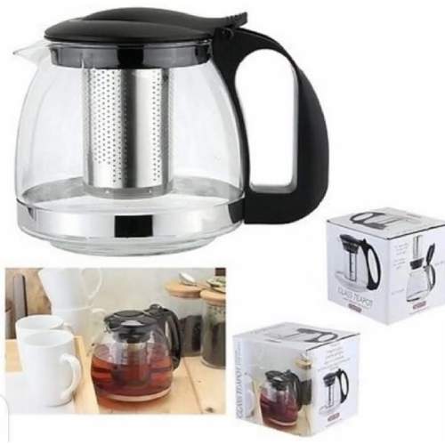 Glass Tea Pot With Steel Mesh 1100ml