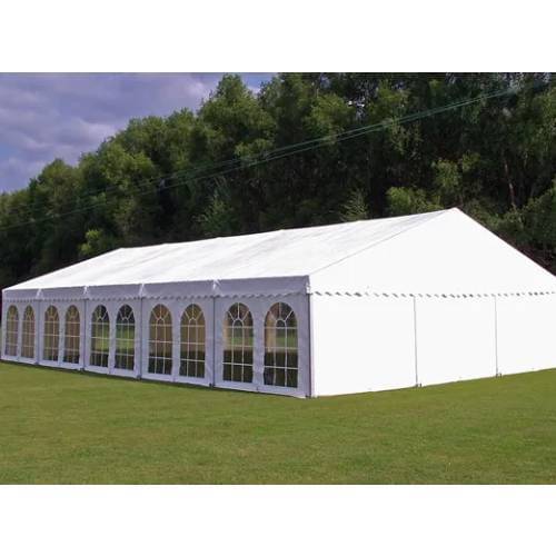 100 Seater Event Marquee Tent – Waterproof white PVC Canopy, 30ft × 15ft